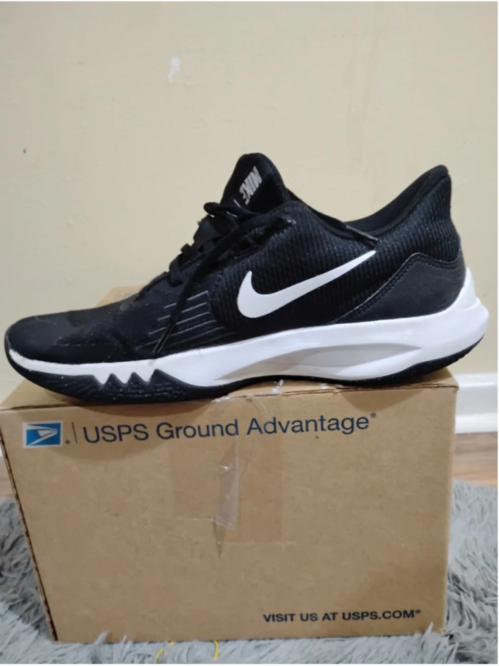 Nike Precision 5 Men Size 12 Black White Athletic Shoes Sneakers CW3403-003